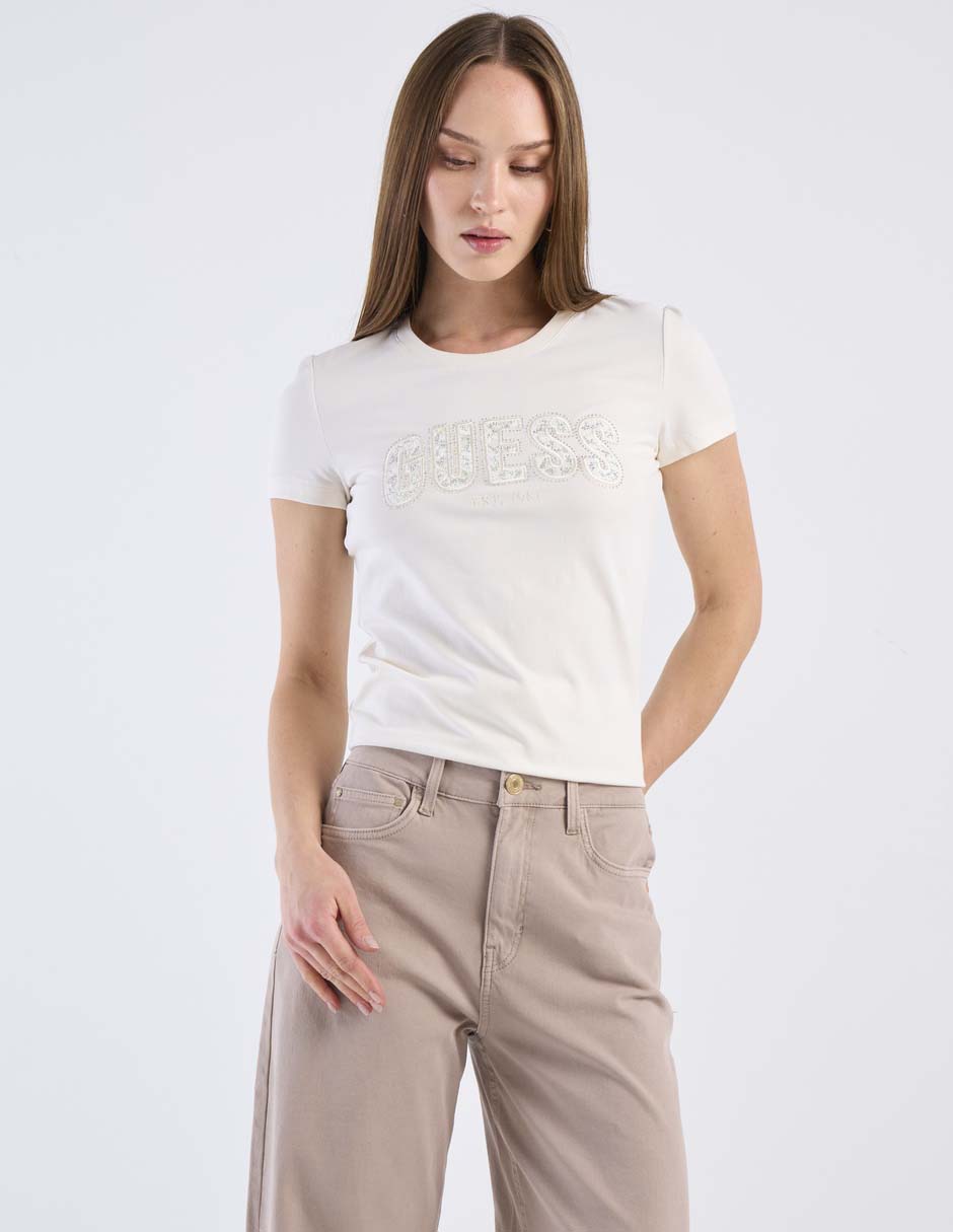 Playera manga corta cuello redondo para mujer Playera manga corta cuello redondo para mujer