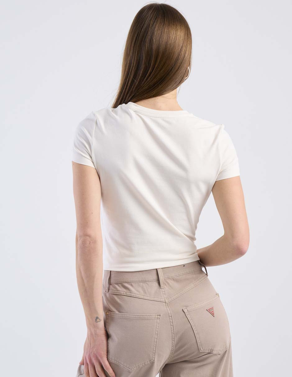 Playera manga corta Guess cuello redondo para mujer