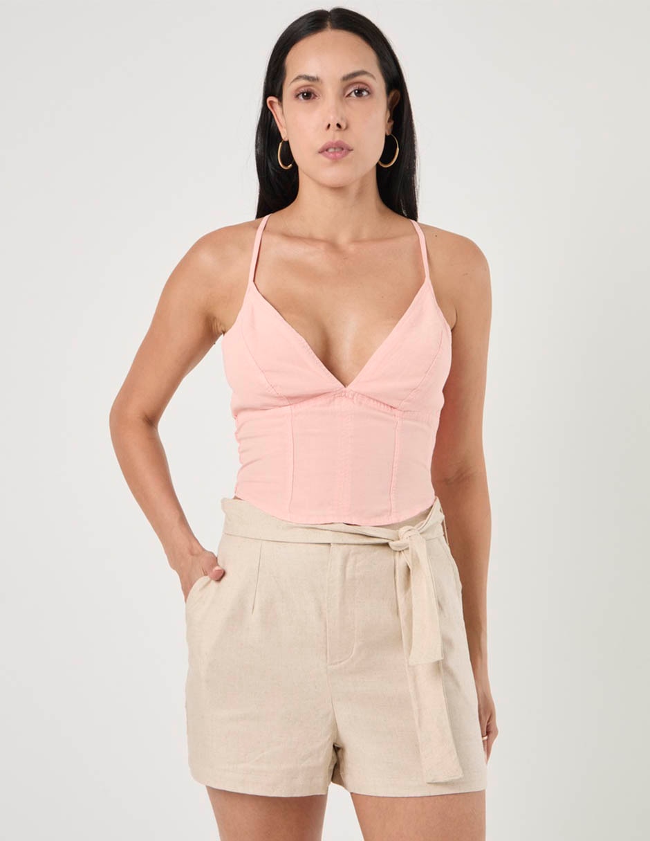 Short de lino para mujer