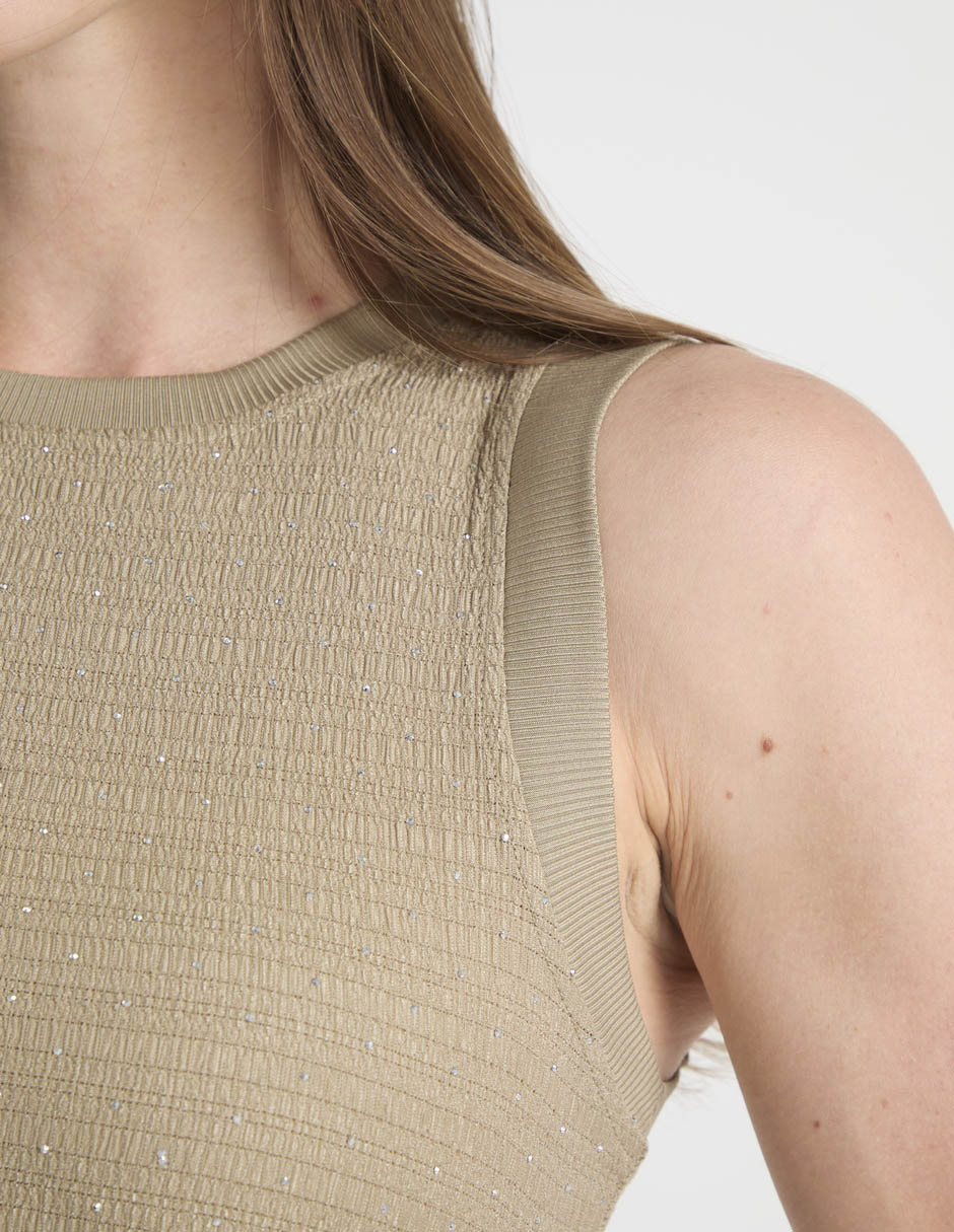Top cuello redondo