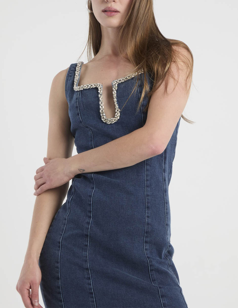 Vestido a la rodilla casual guess para mujer