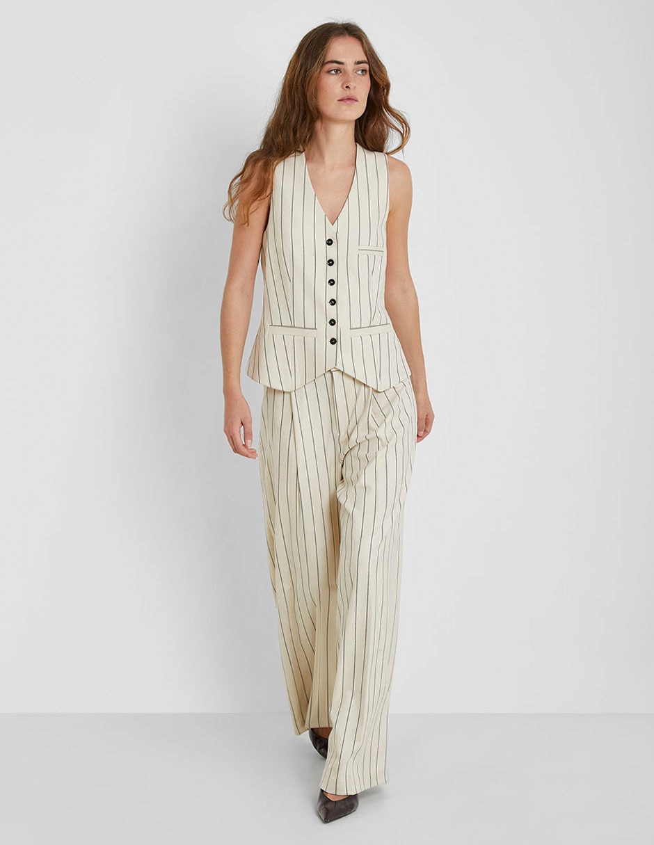 Pantalón de vestir amplio para mujer 4