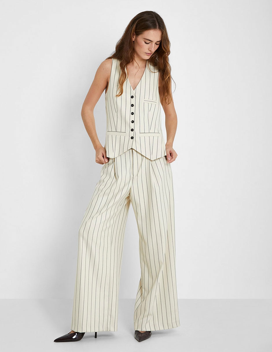 Pantalón de vestir amplio para mujer 2