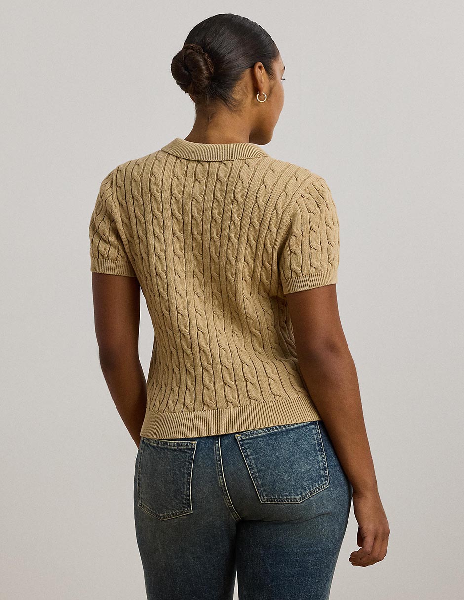 Playera manga corta cuello polo para mujer 2