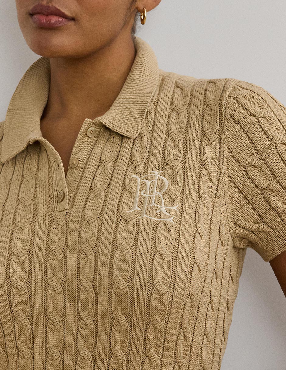 Playera manga corta cuello polo para mujer 4
