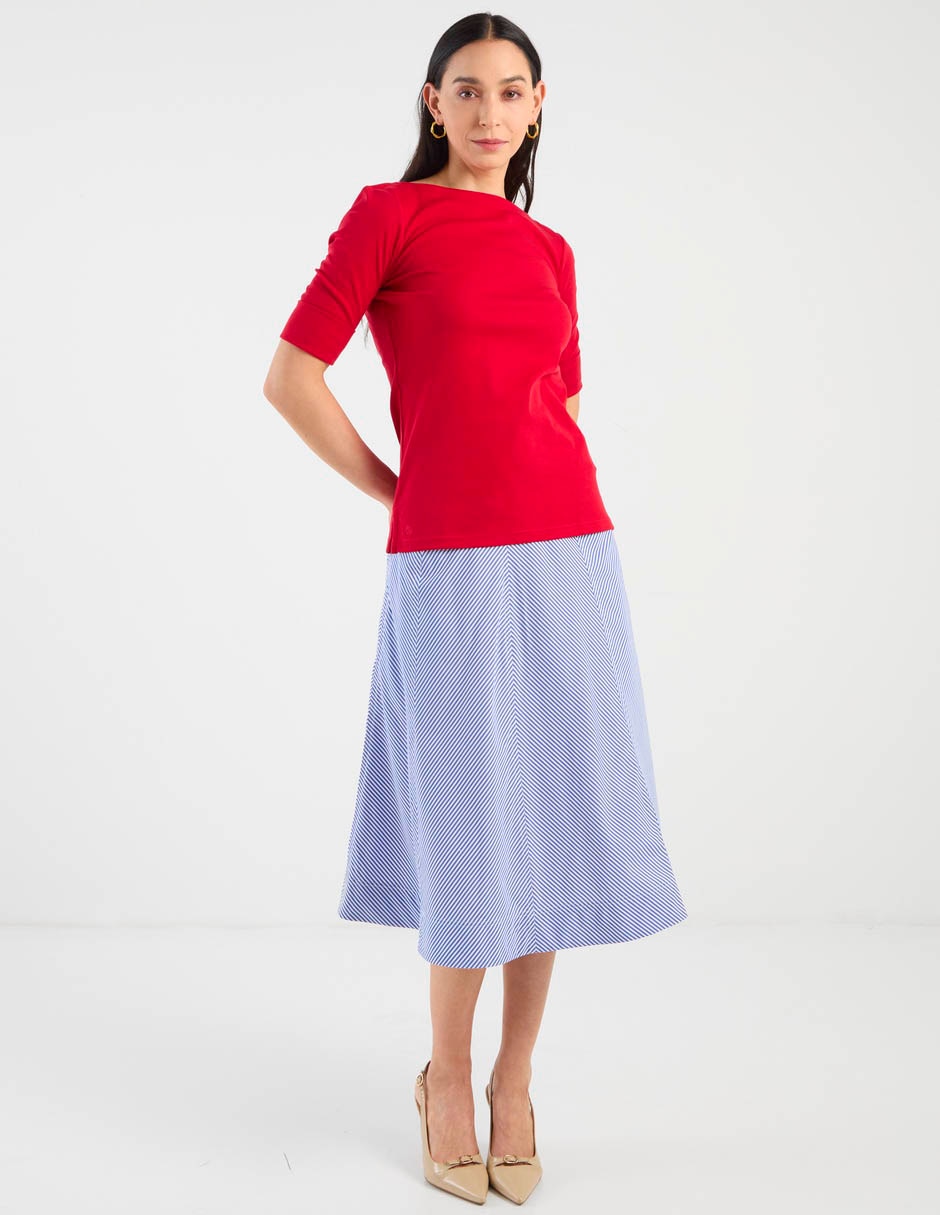 Blusa manga al codo para mujer 4