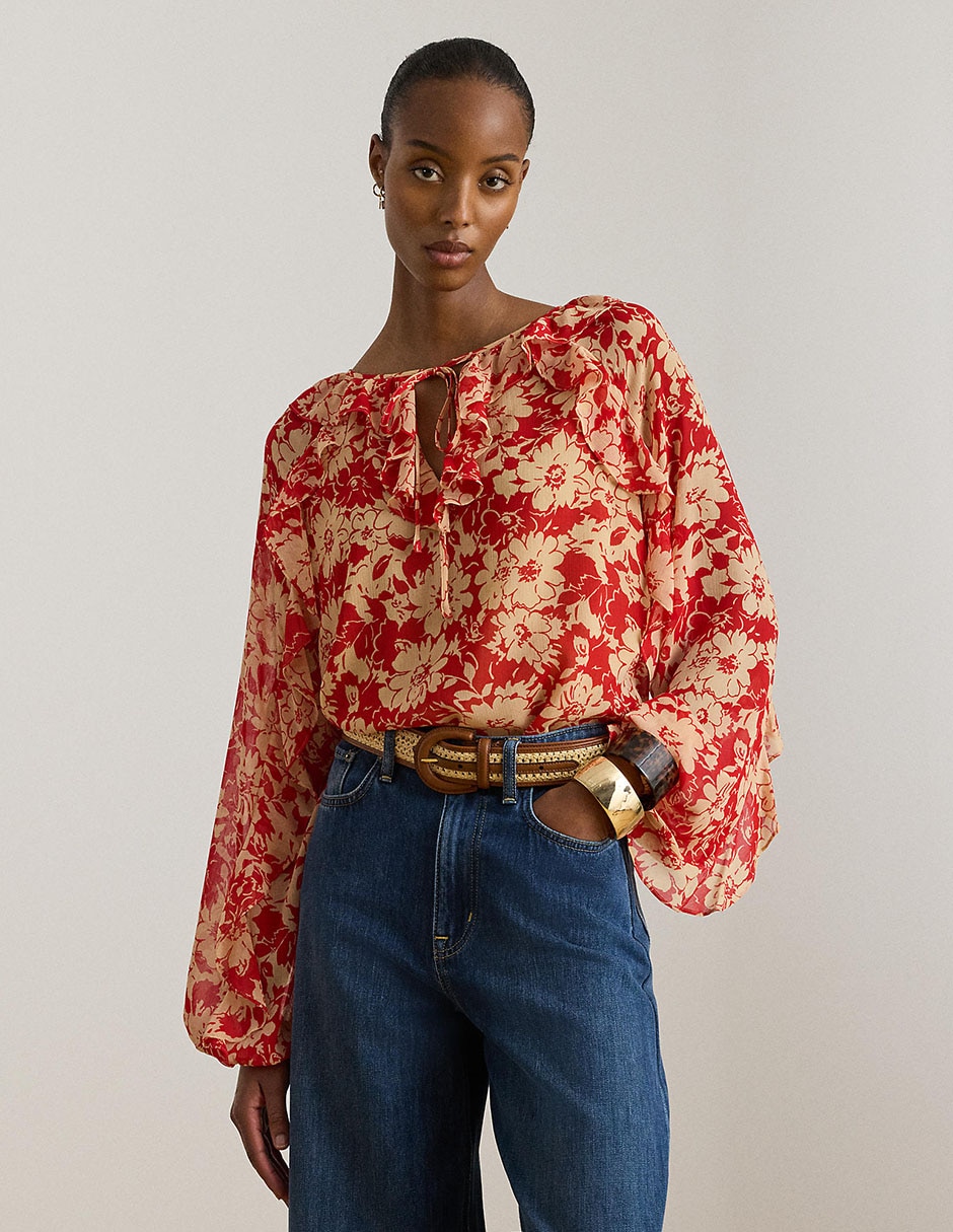 Blusa Lauren Ralph Lauren manga larga para mujer