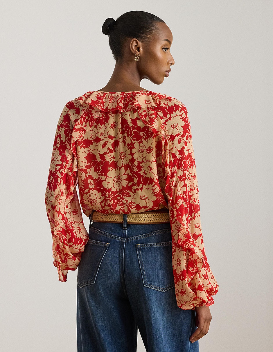 Blusa Lauren Ralph Lauren manga larga para mujer