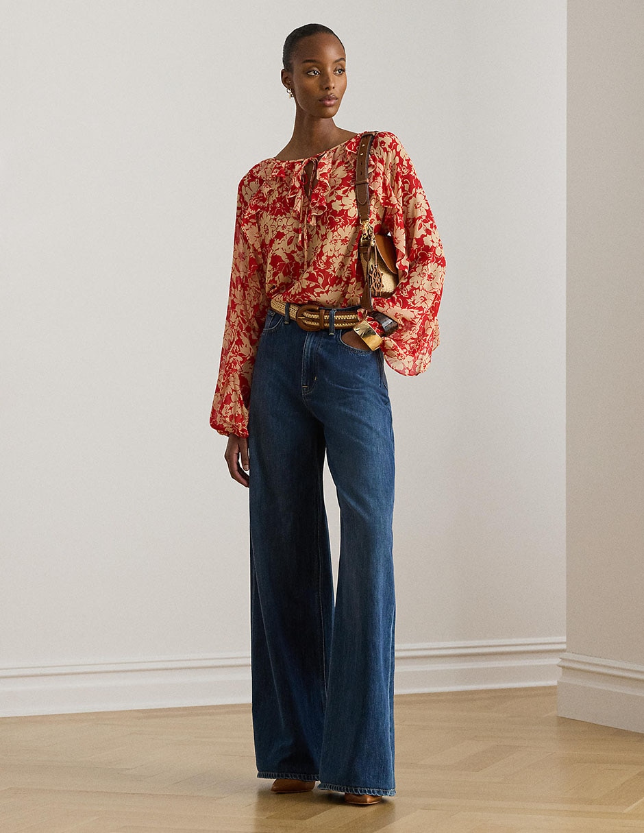 Blusa Lauren Ralph Lauren manga larga para mujer