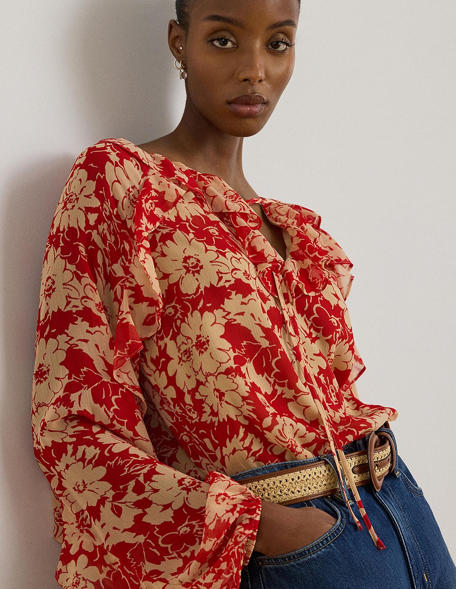 Blusa Lauren Ralph Lauren manga larga para mujer