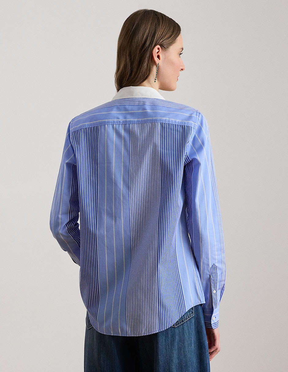 Blusa camisera Lauren Ralph Lauren manga larga para mujer