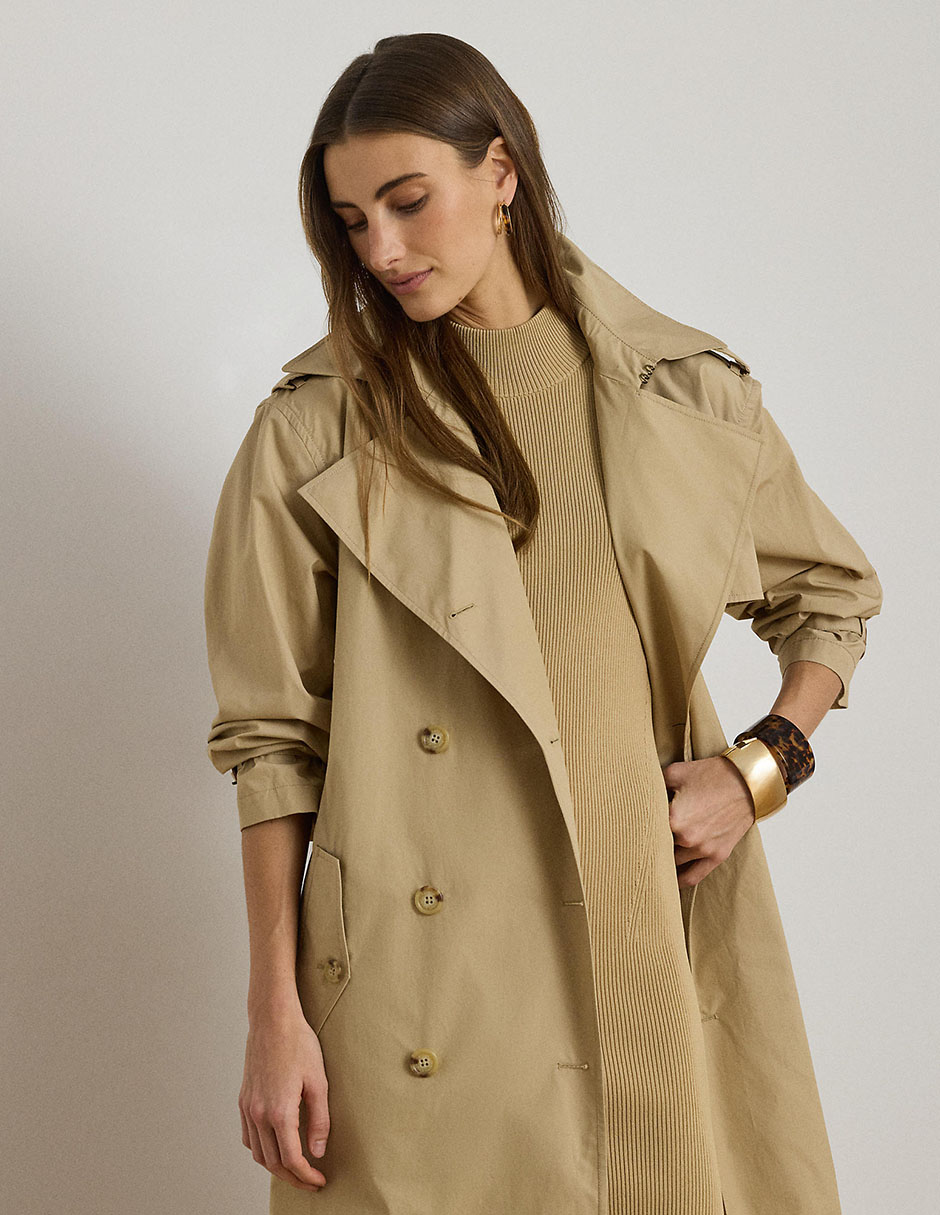 Gabardina con bolsillos para mujer 4