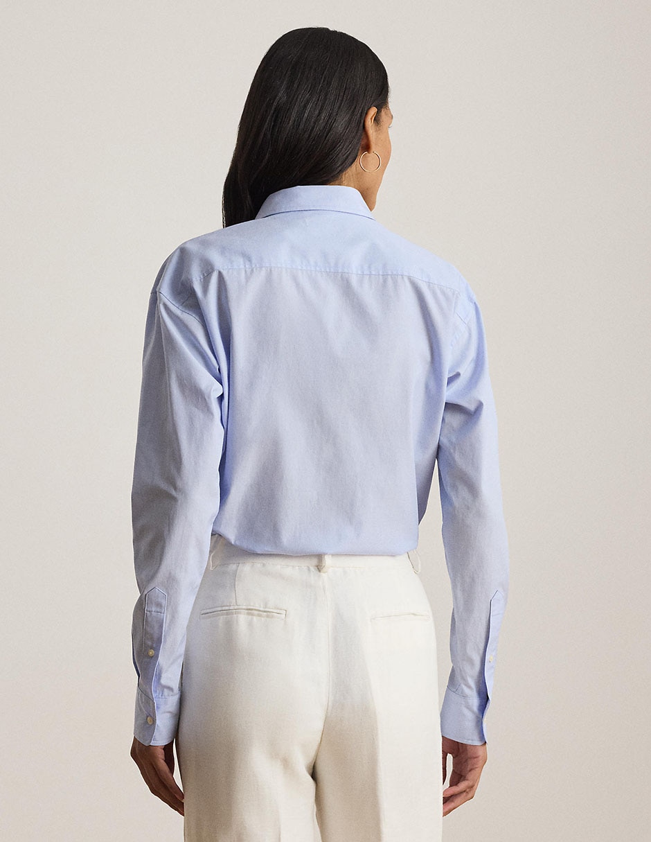 Blusa camisera Lauren Ralph Lauren manga larga para mujer