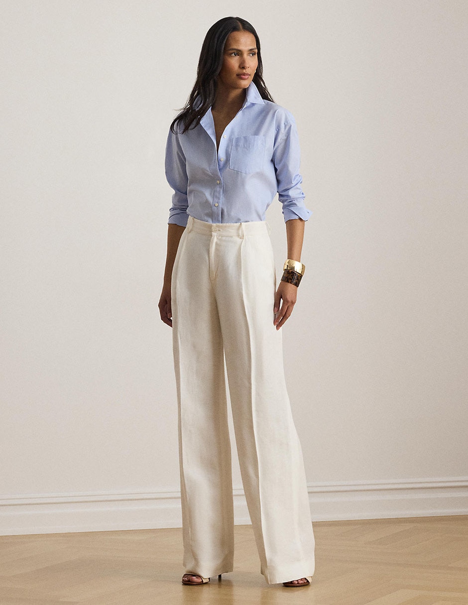 Blusa camisera Lauren Ralph Lauren manga larga para mujer