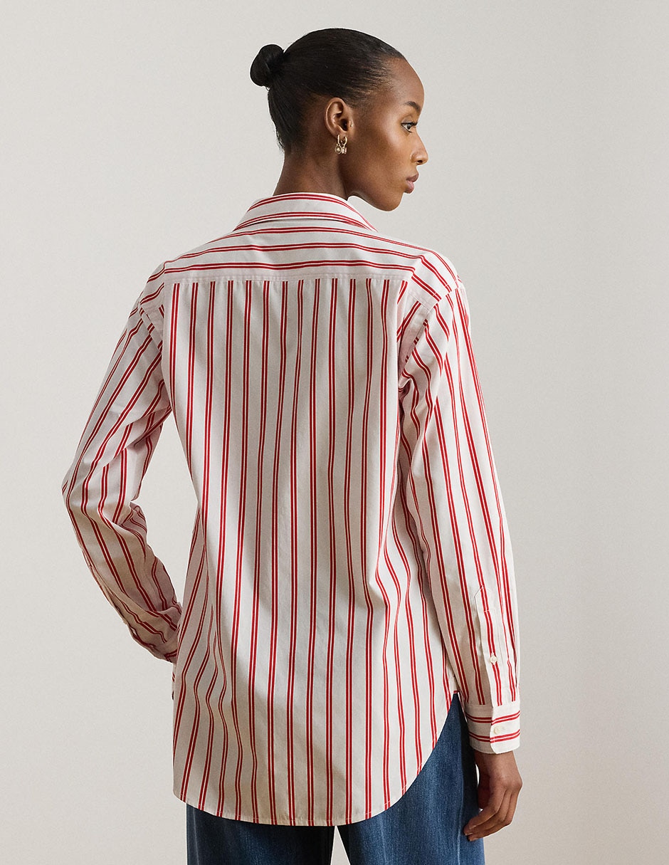 Blusa camisera Lauren Petite manga larga para mujer