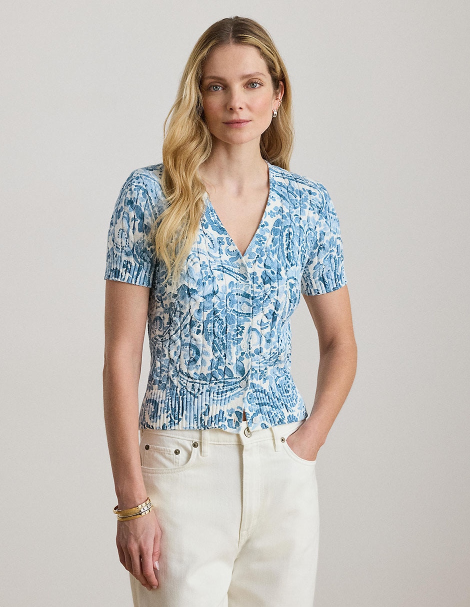 Suéter cuello V para mujer
