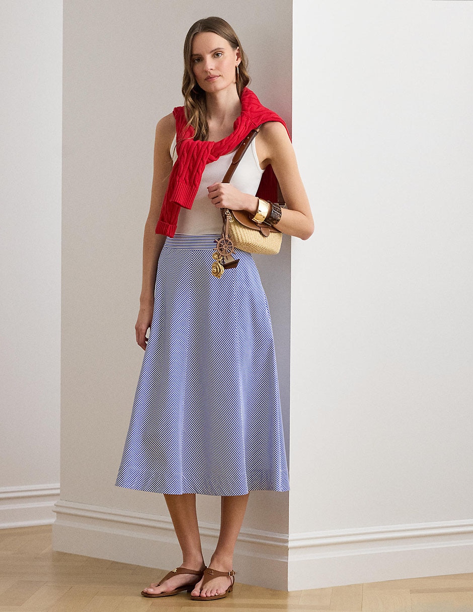 Falda crop Lauren Petite cintura alta para mujer