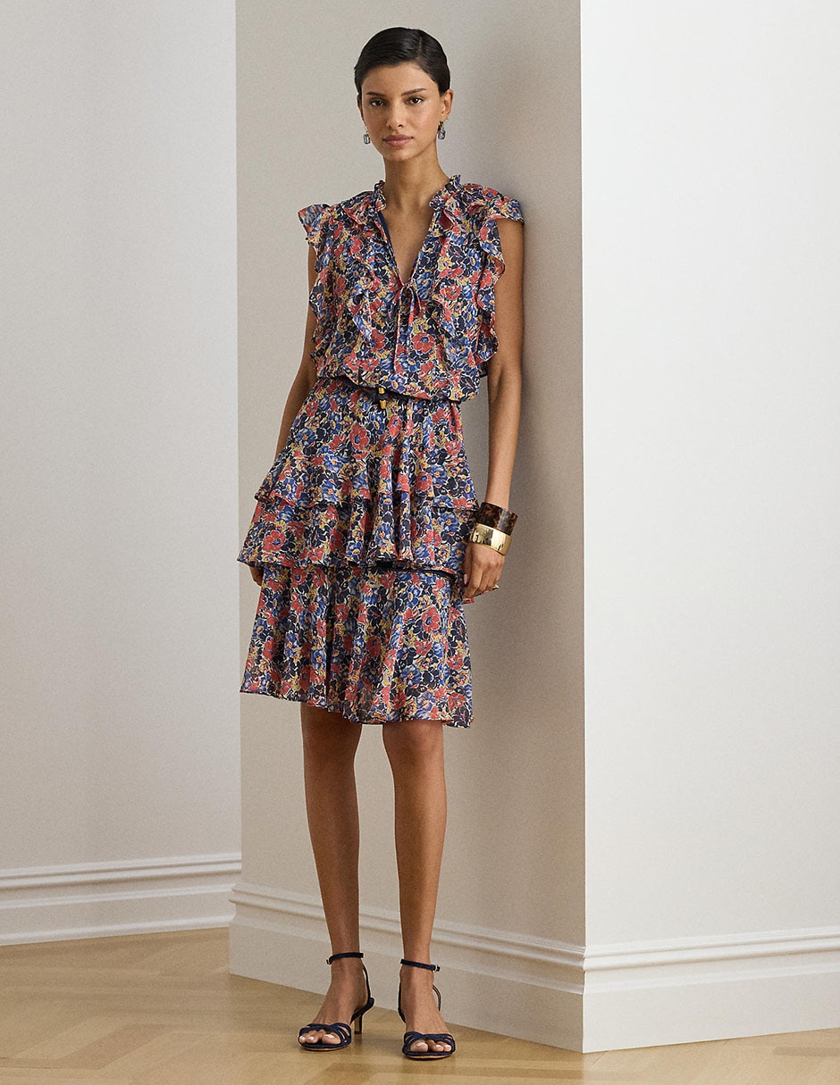 Vestido 3/4 casual Lauren Petite para mujer