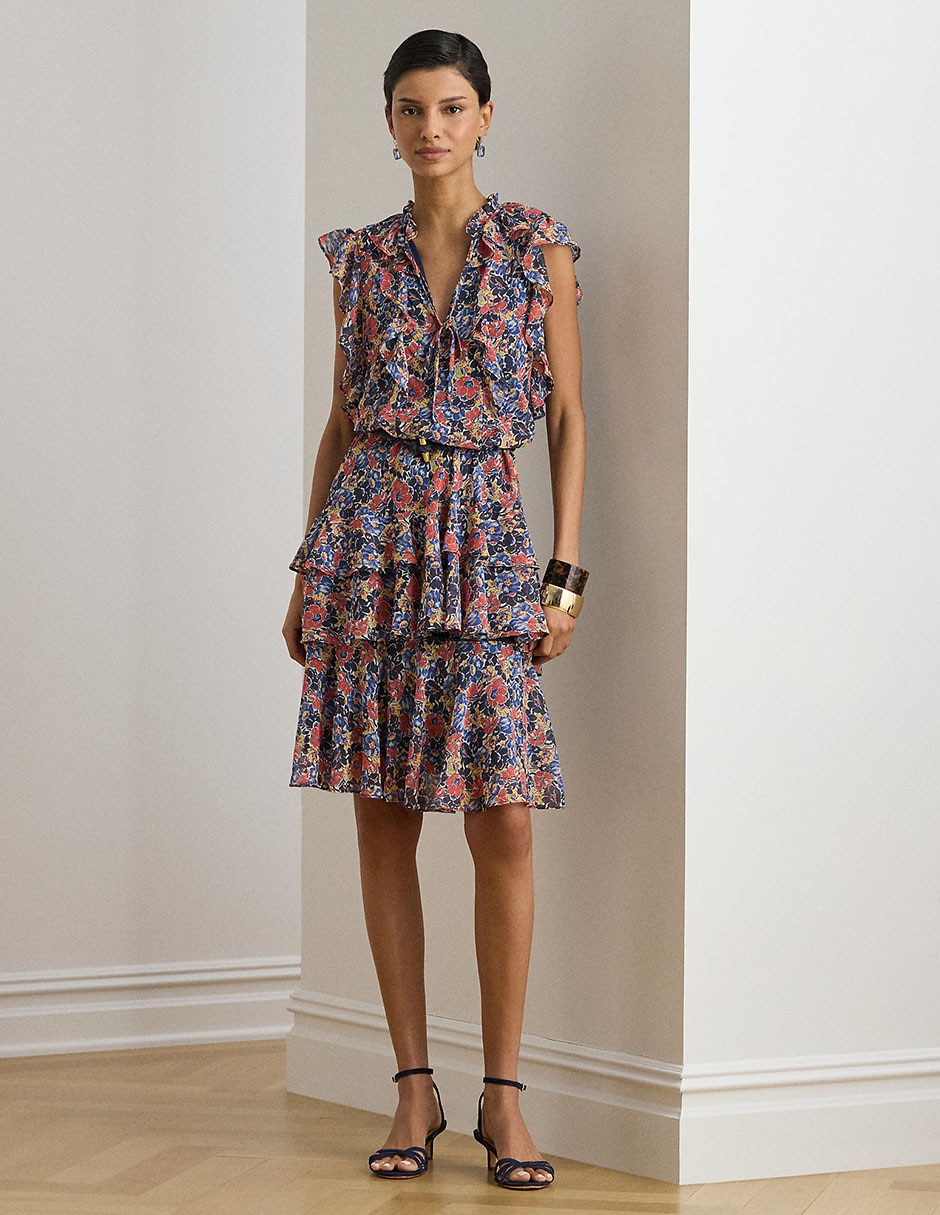 Vestido 3/4 casual Lauren Petite para mujer
