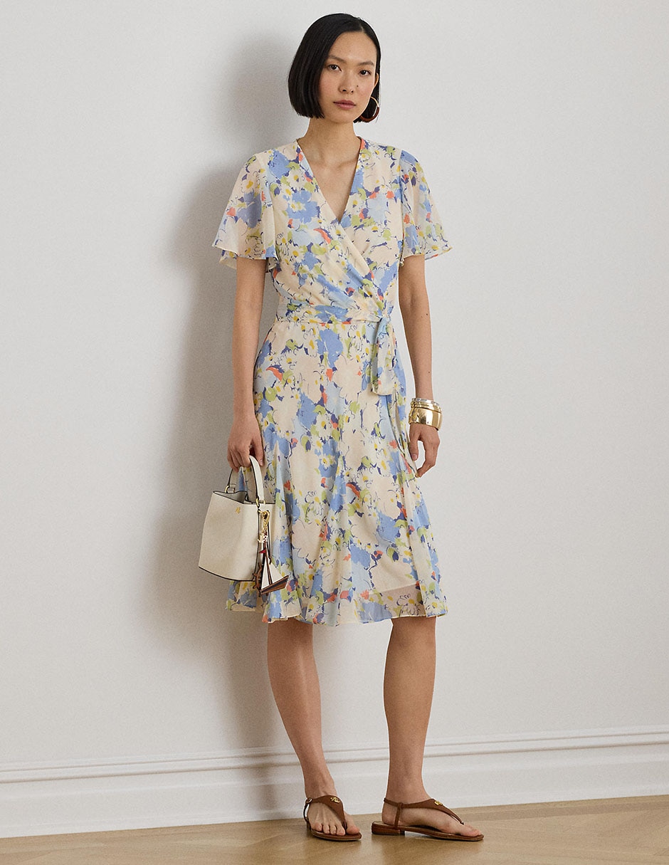 Vestido 3/4 casual Lauren Petite para mujer