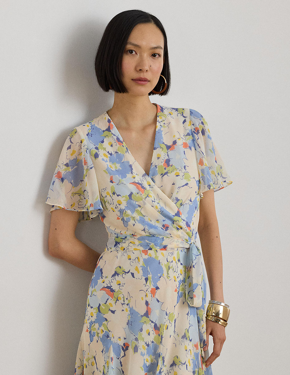 Vestido 3/4 casual Lauren Petite para mujer