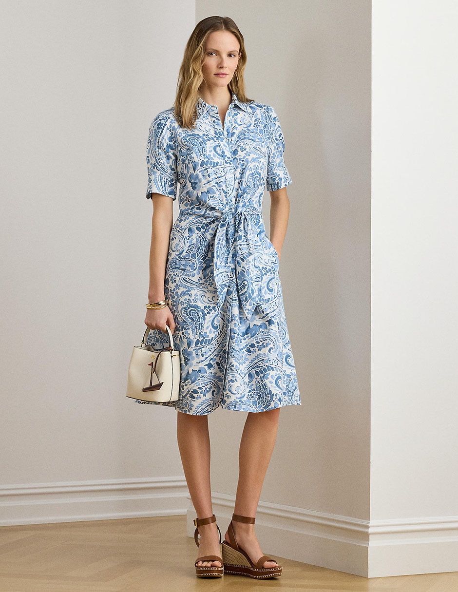Vestido 3/4 casual Lauren Petite para mujer