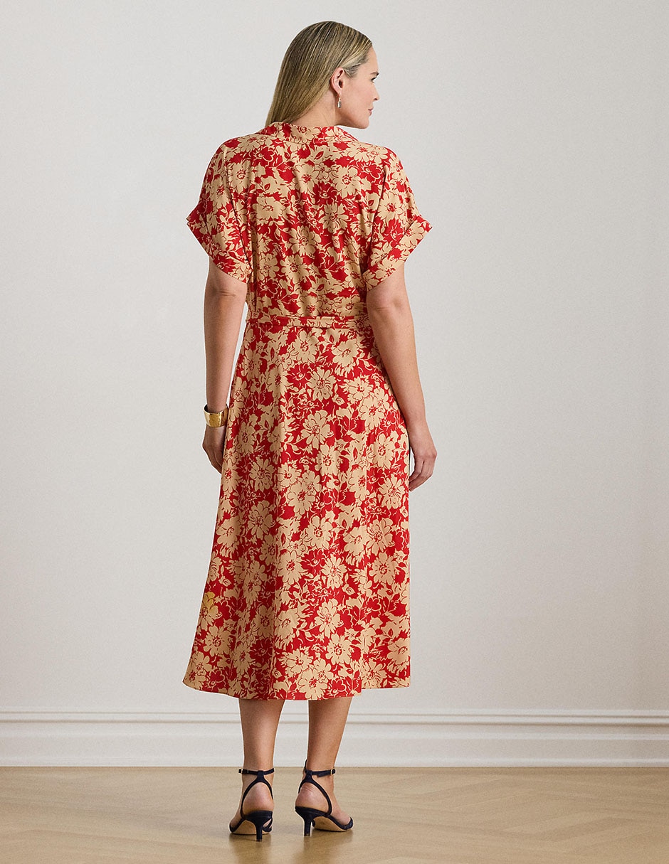 Vestido midi casual Lauren Plus para mujer