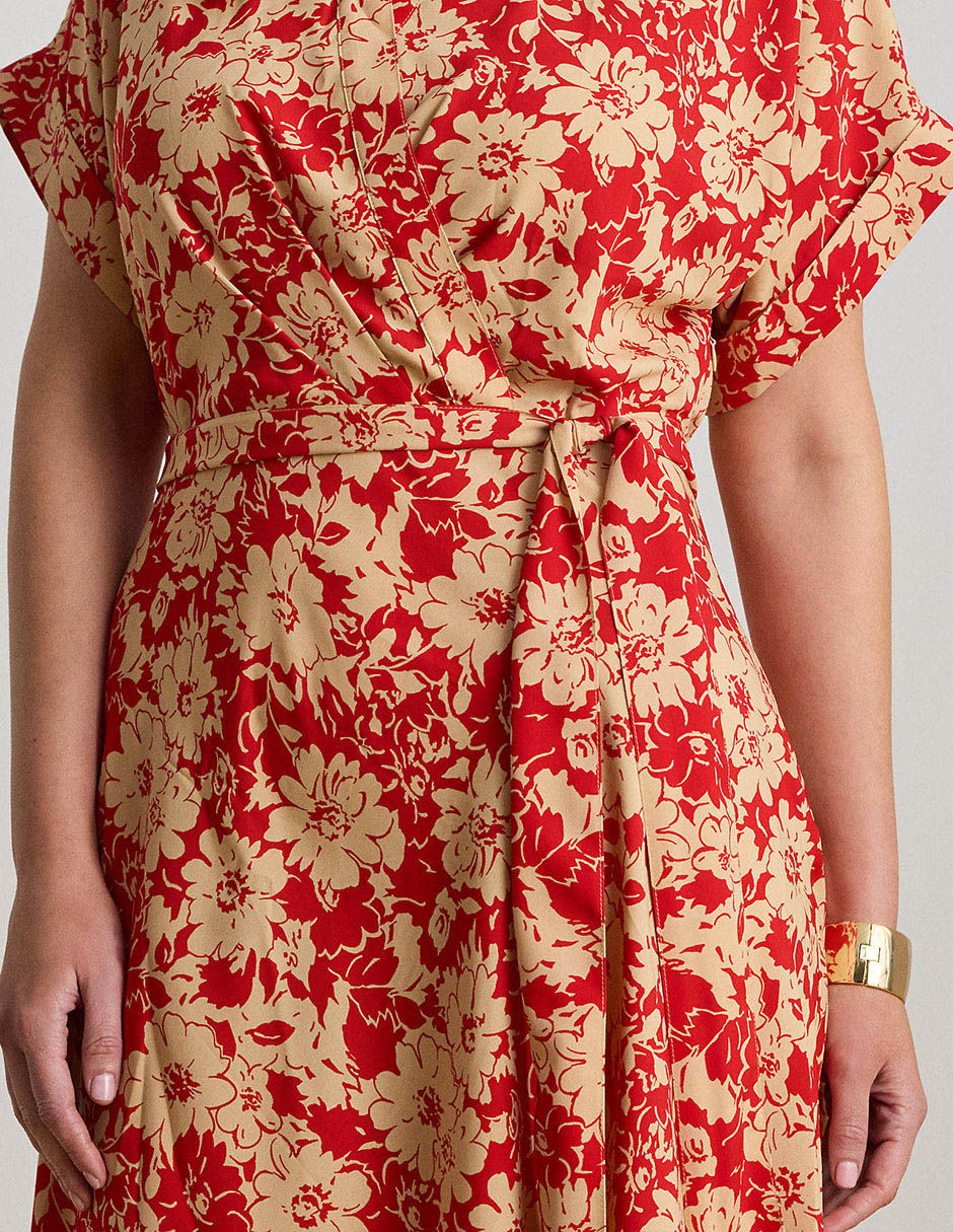 Vestido midi casual Lauren Plus para mujer