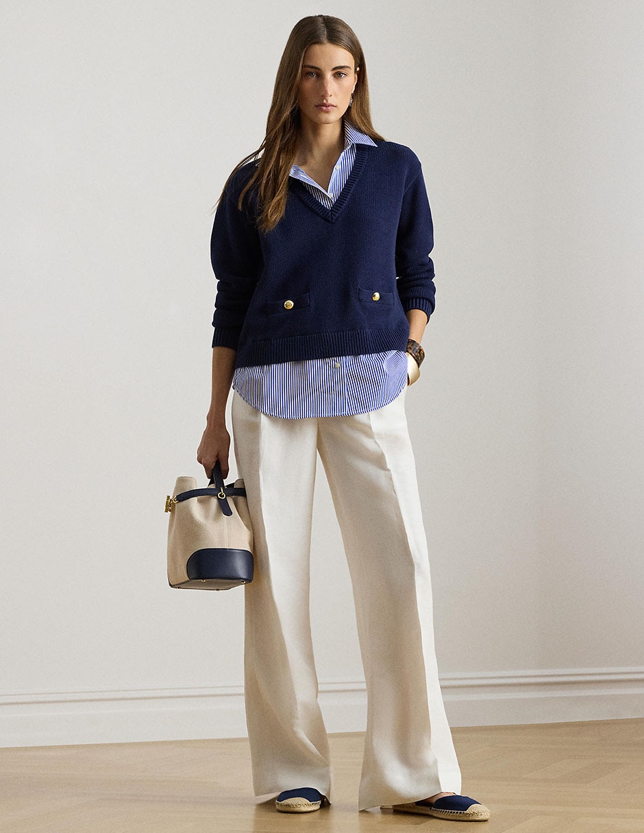 Pantalón chino relajado para mujer 3