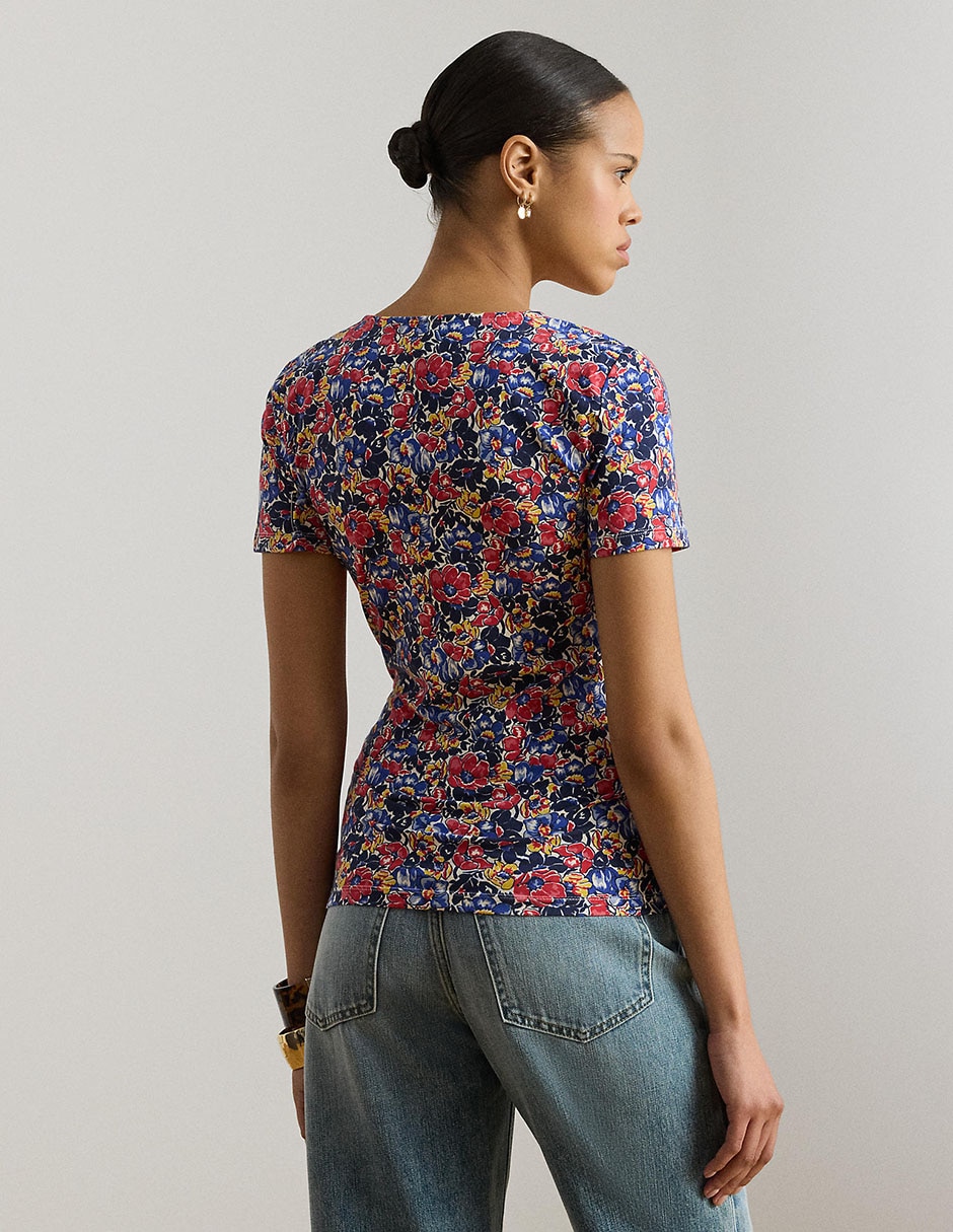 Blusa Lauren Petite manga corta para mujer