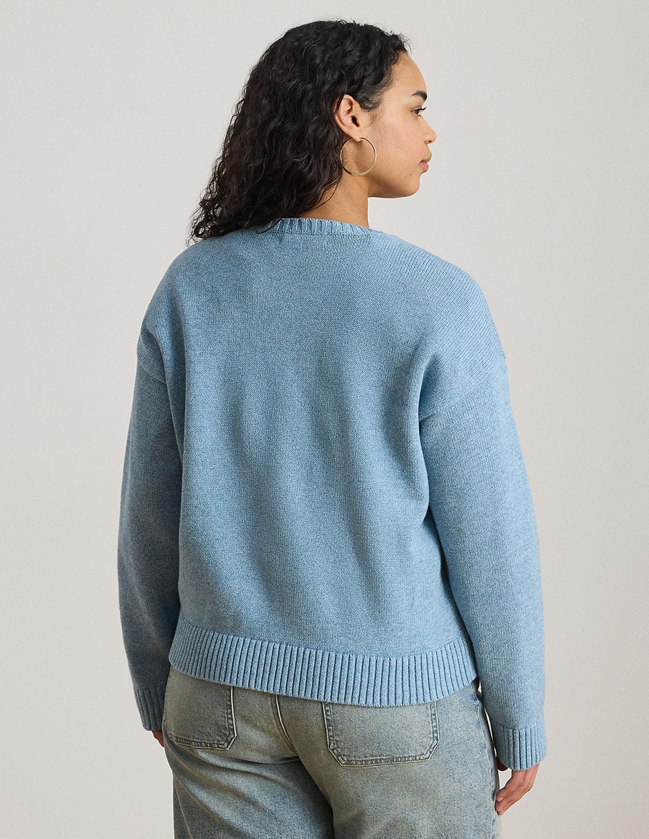 Suéter cuello redondo para mujer 5