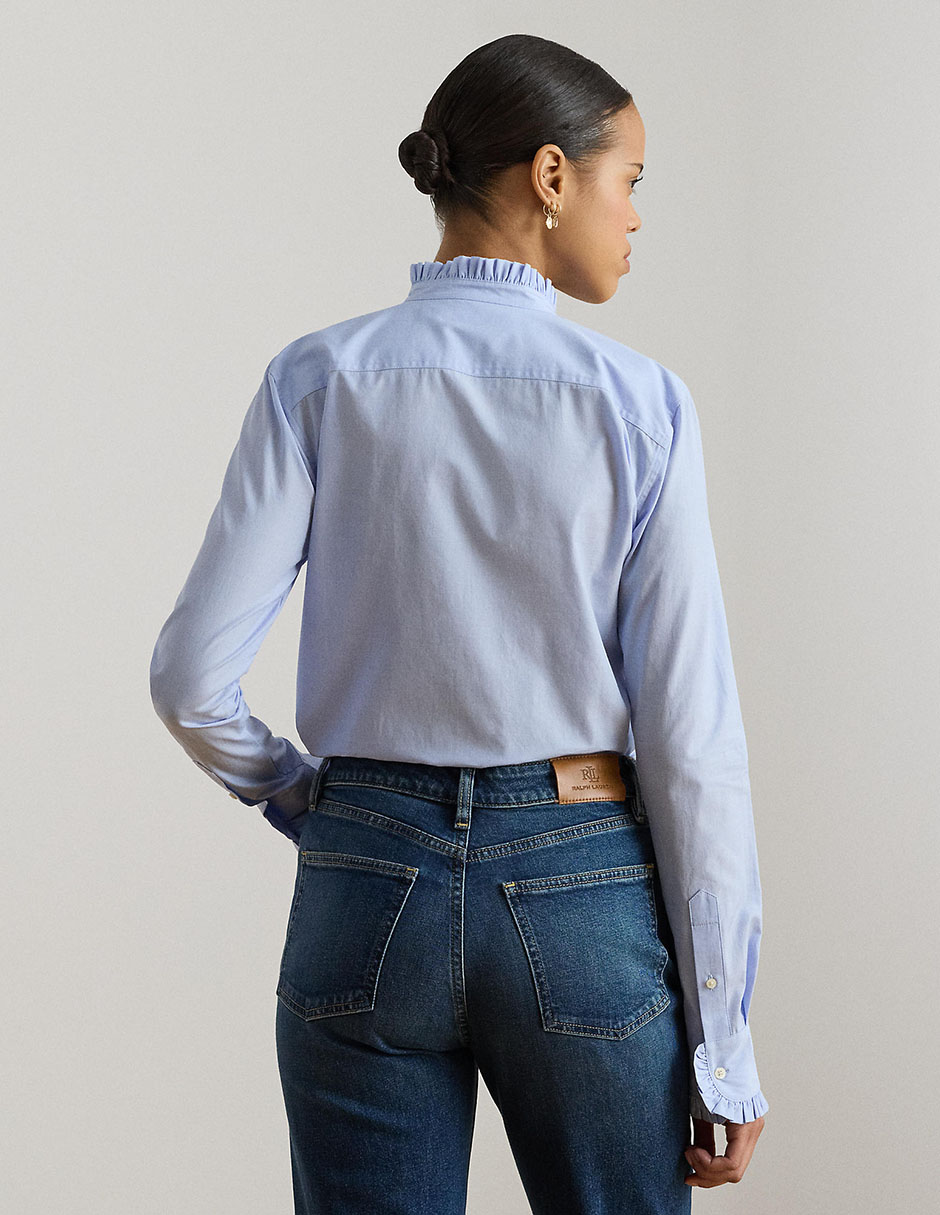 Blusa camisera Lauren Ralph Lauren manga larga para mujer
