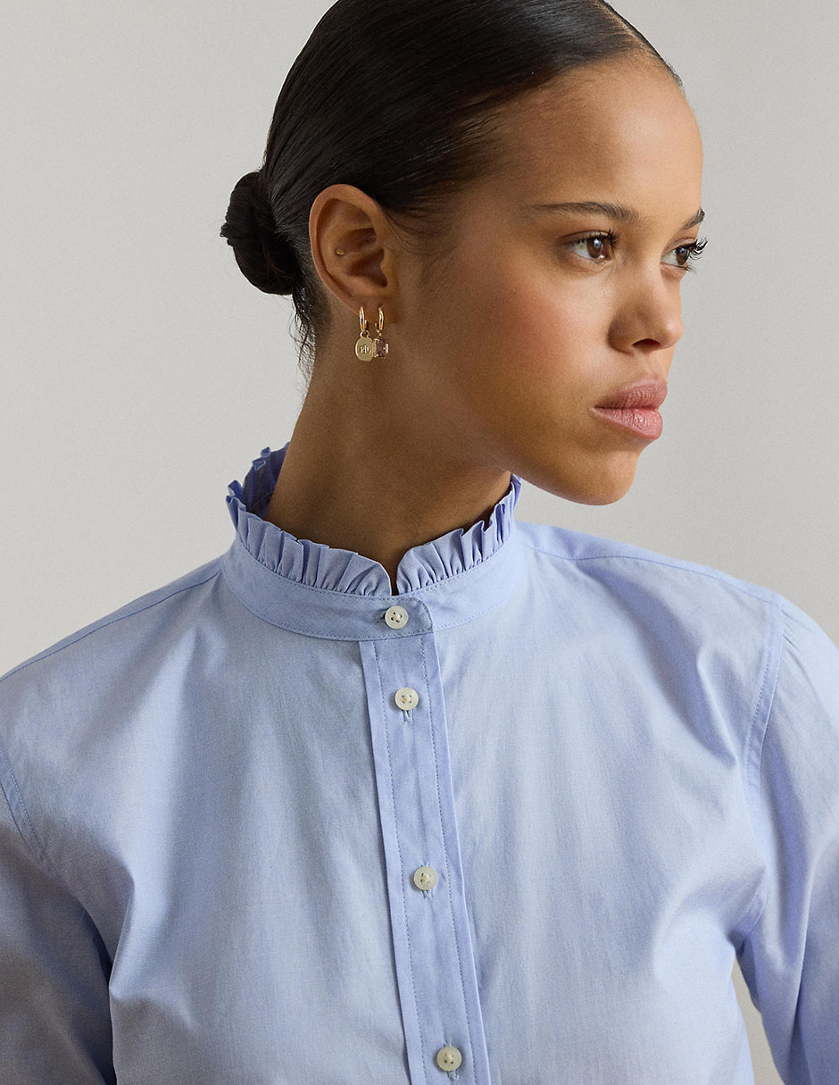 Blusa camisera Lauren Ralph Lauren manga larga para mujer