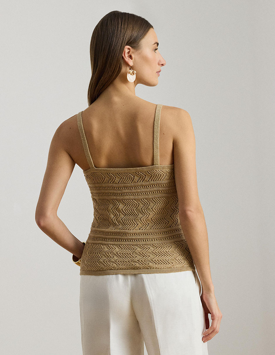 Top Lauren Ralph Lauren escote V tirante delgado