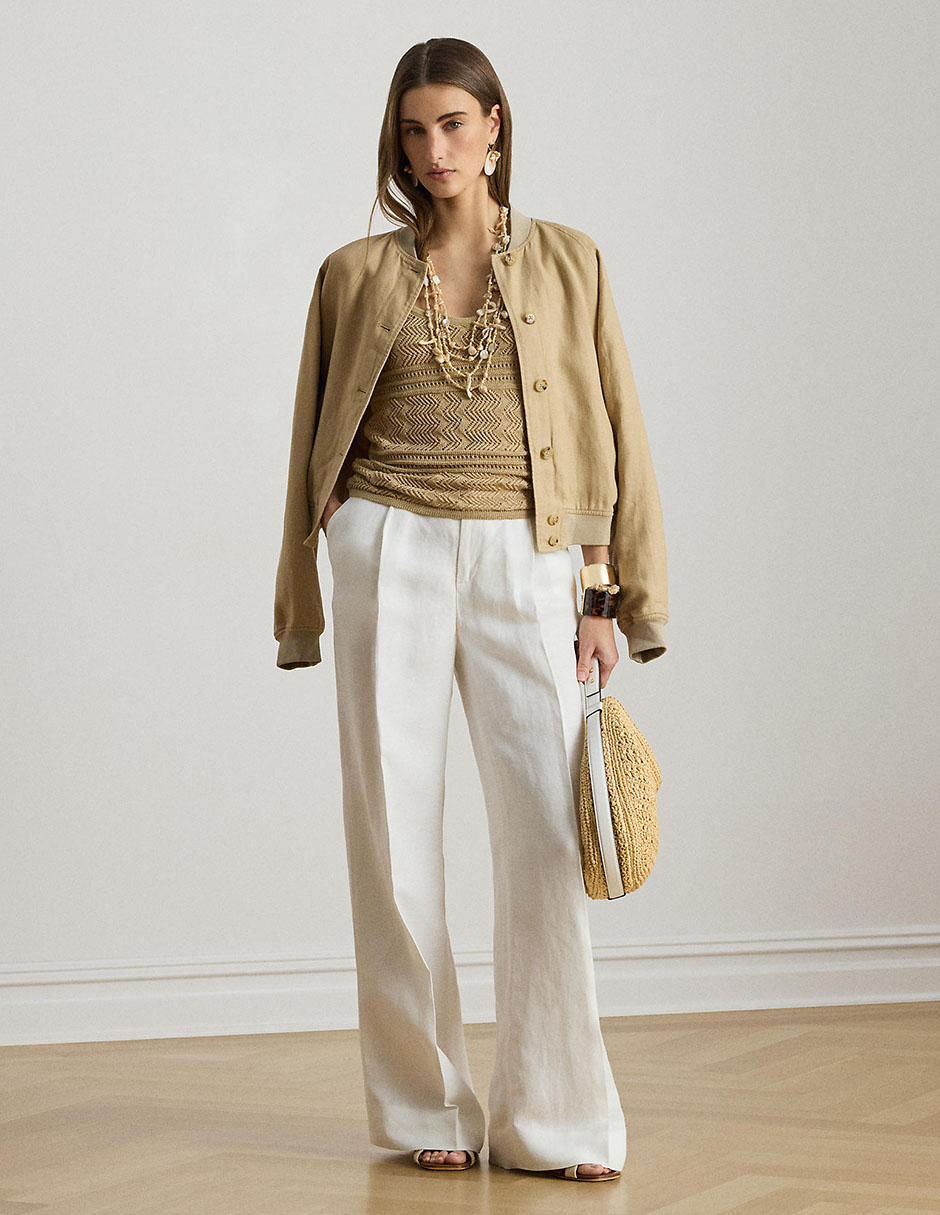 Top Lauren Ralph Lauren escote V tirante delgado