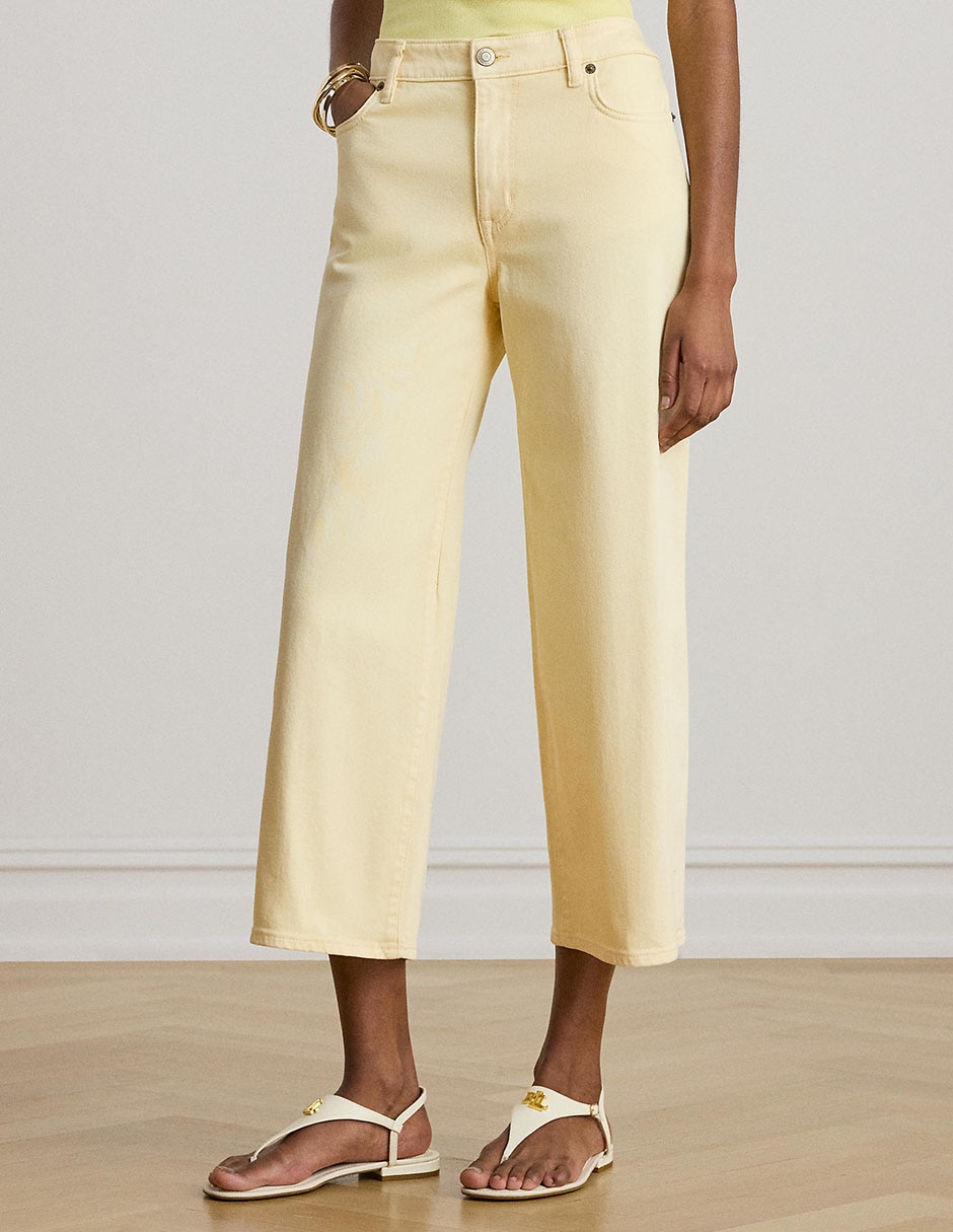 Jeans capri wide leg para mujer Jeans capri wide leg para mujer