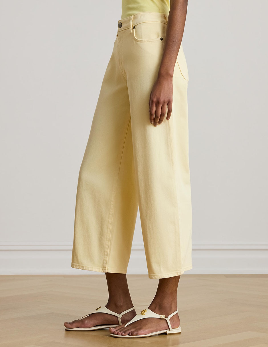 Jeans capri wide leg para mujer 5