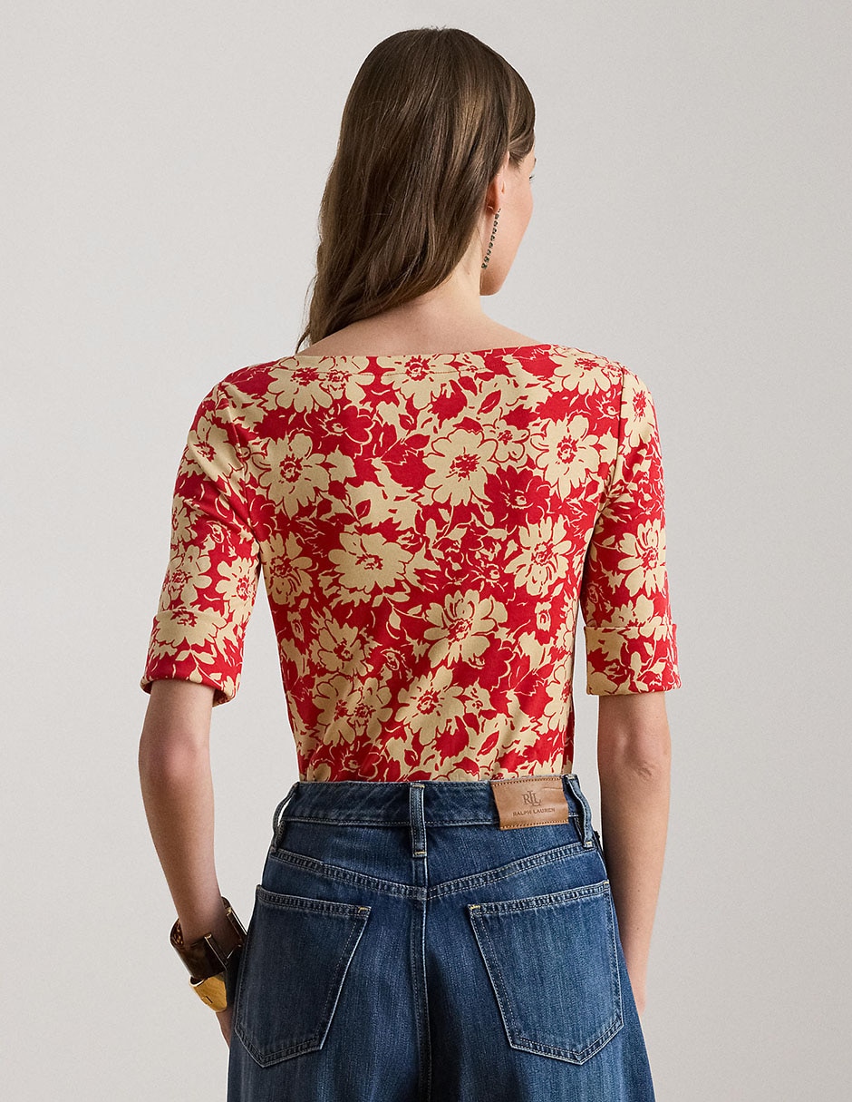 Blusa Lauren Ralph Lauren manga al codo para mujer