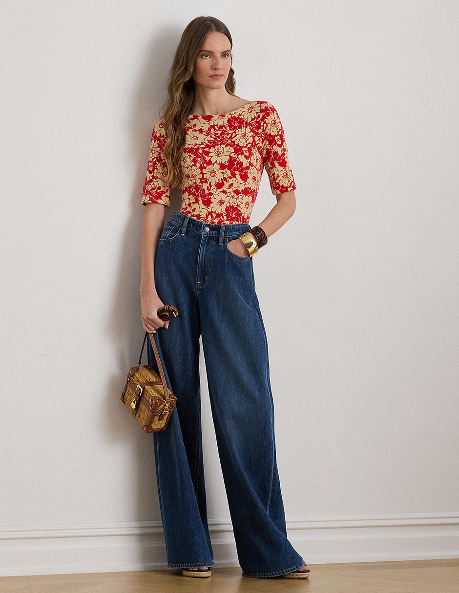 Blusa Lauren Ralph Lauren manga al codo para mujer