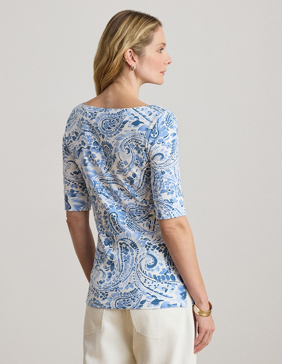 Blusa Lauren Ralph Lauren manga al codo para mujer
