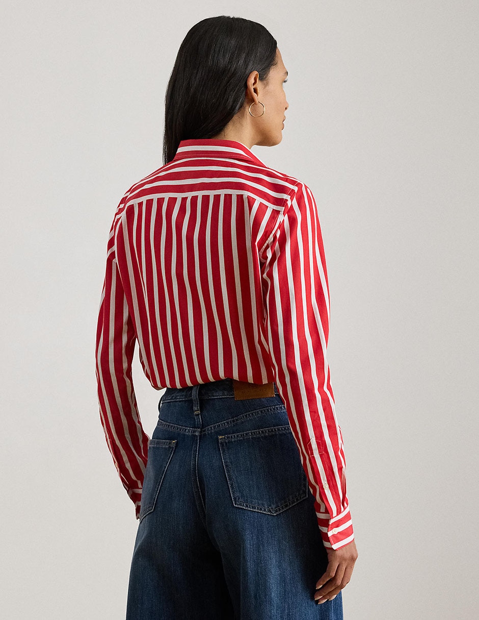Blusa camisera Lauren Plus manga larga para mujer