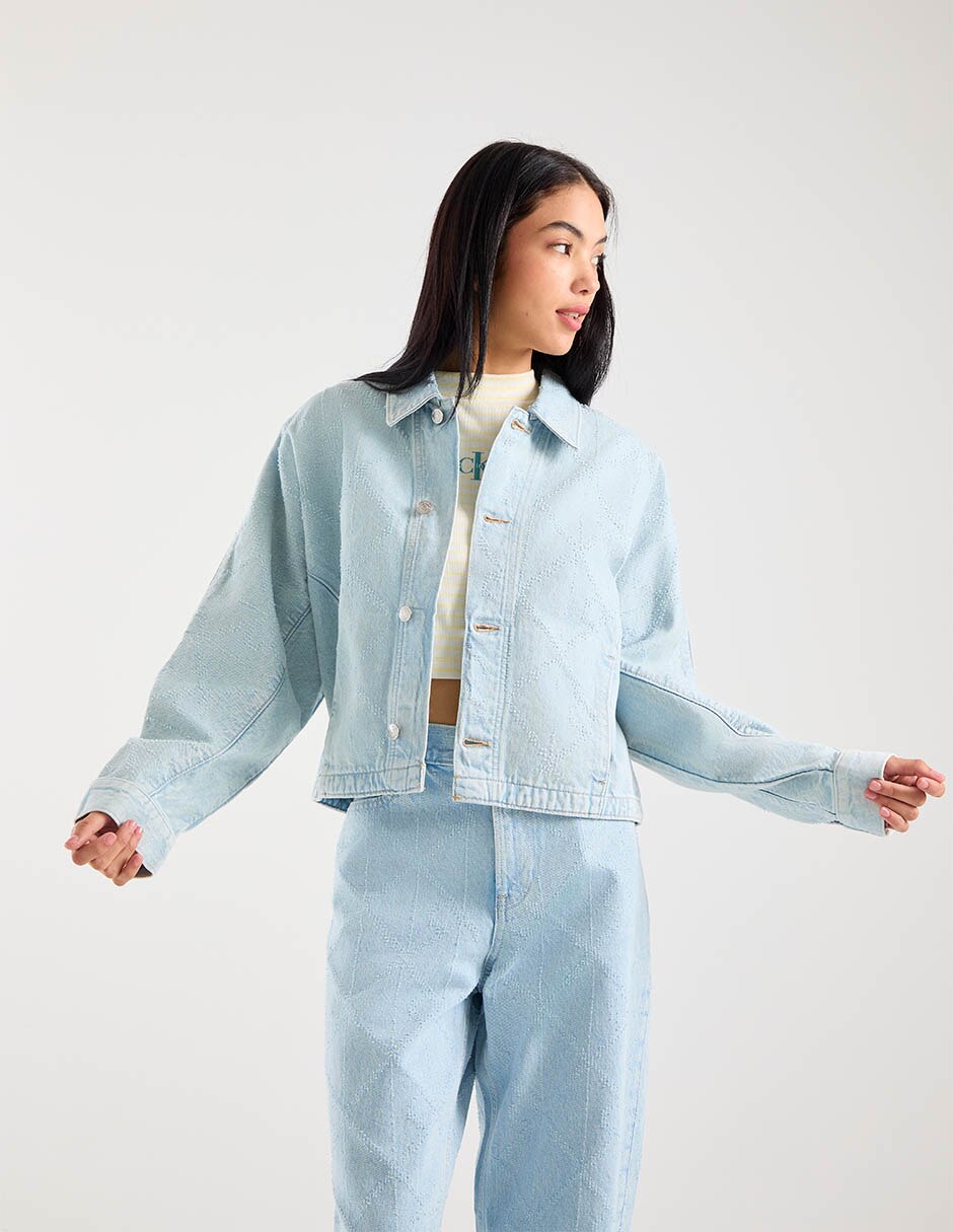 Chamarra denim calvin klein para mujer