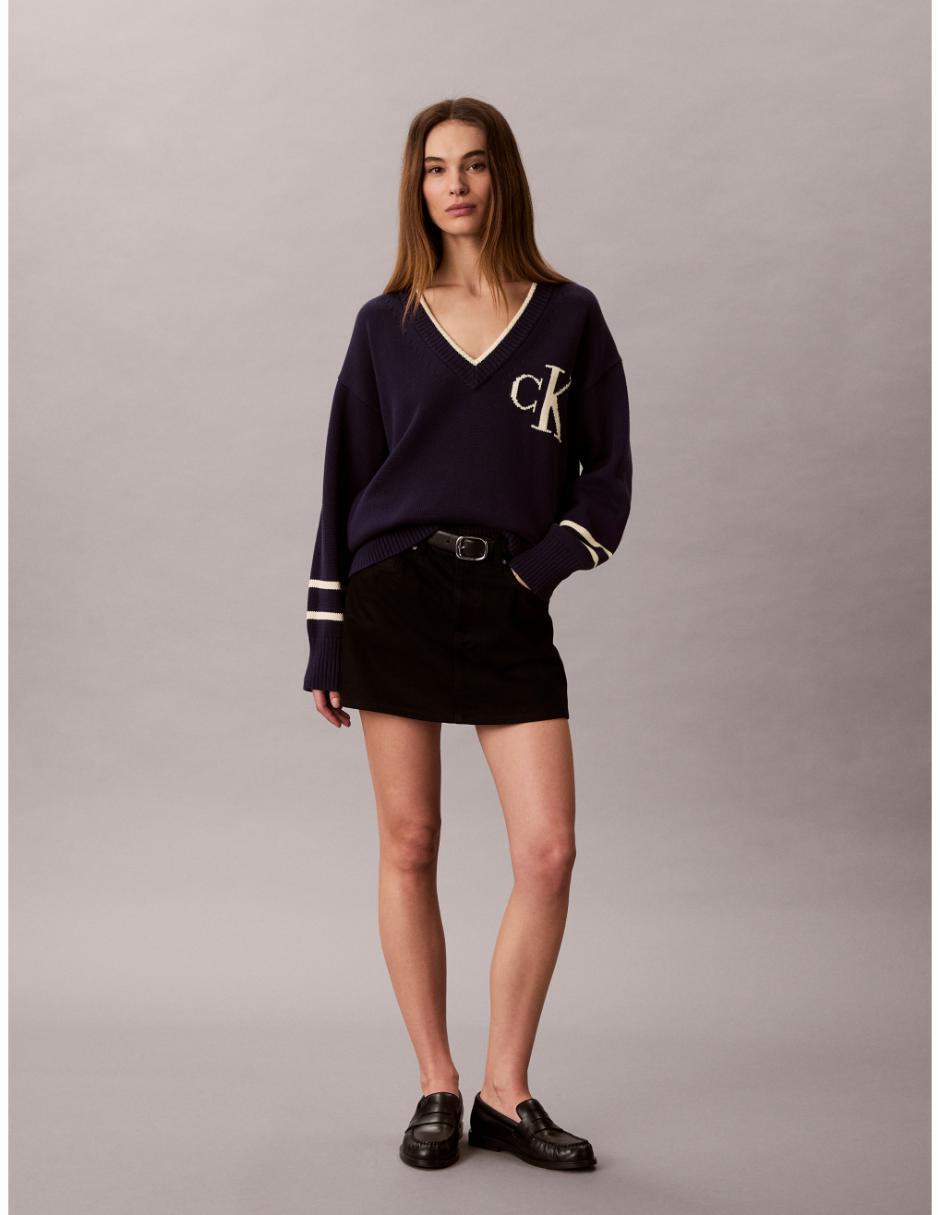 Suéter Calvin Klein cuello V para mujer