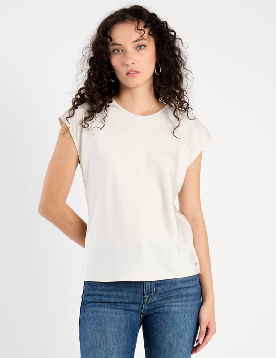 Blusa calvin klein manga corta para mujer