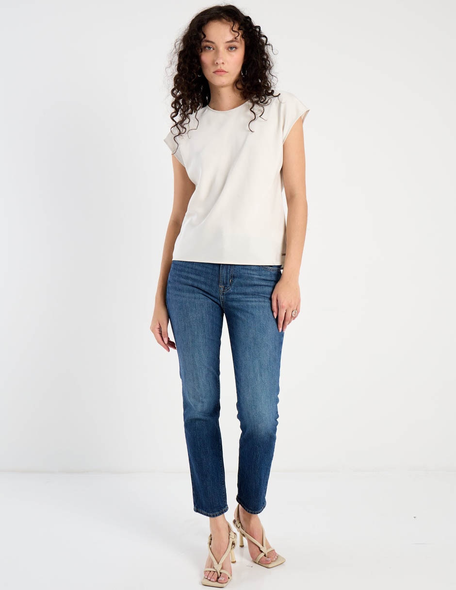 Blusa calvin klein manga corta para mujer