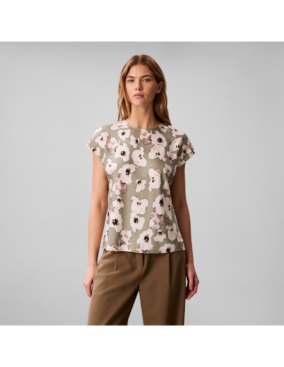 Blusa manga corta para mujer