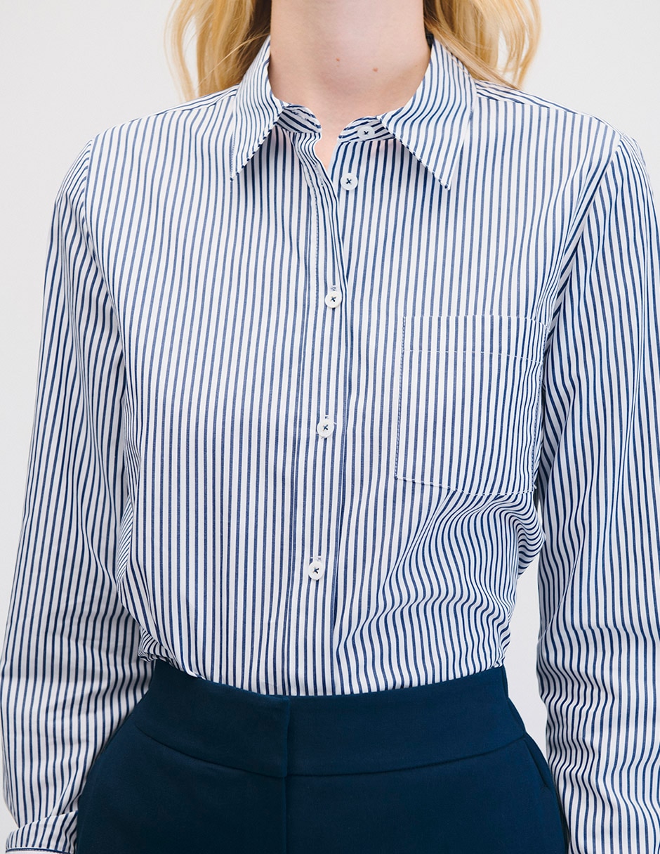 Blusa camisera manga larga para mujer 7