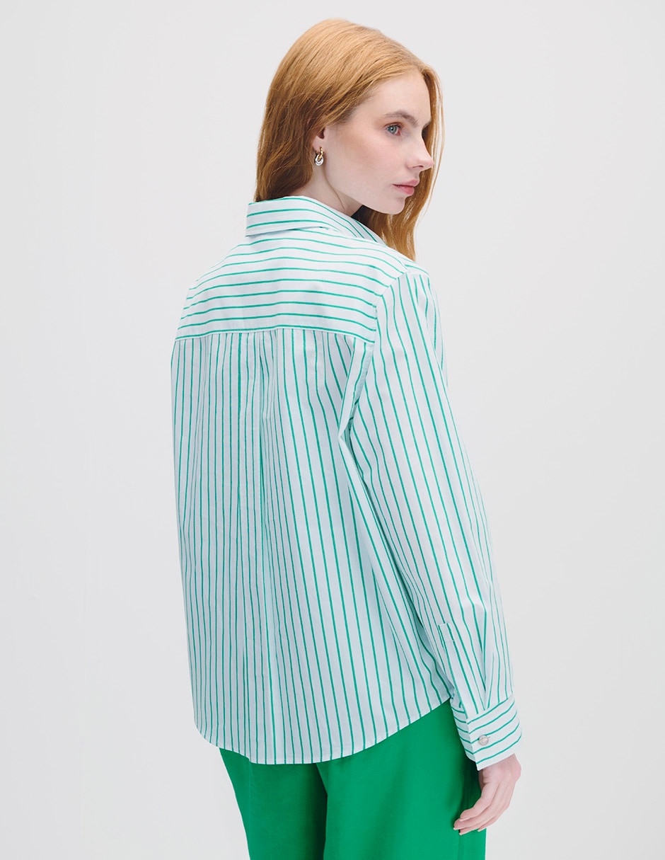 Blusa camisera manga larga para mujer 6