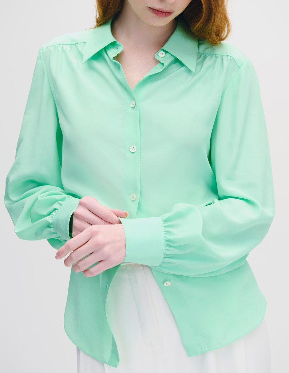 Blusa camisera manga larga para mujer 7