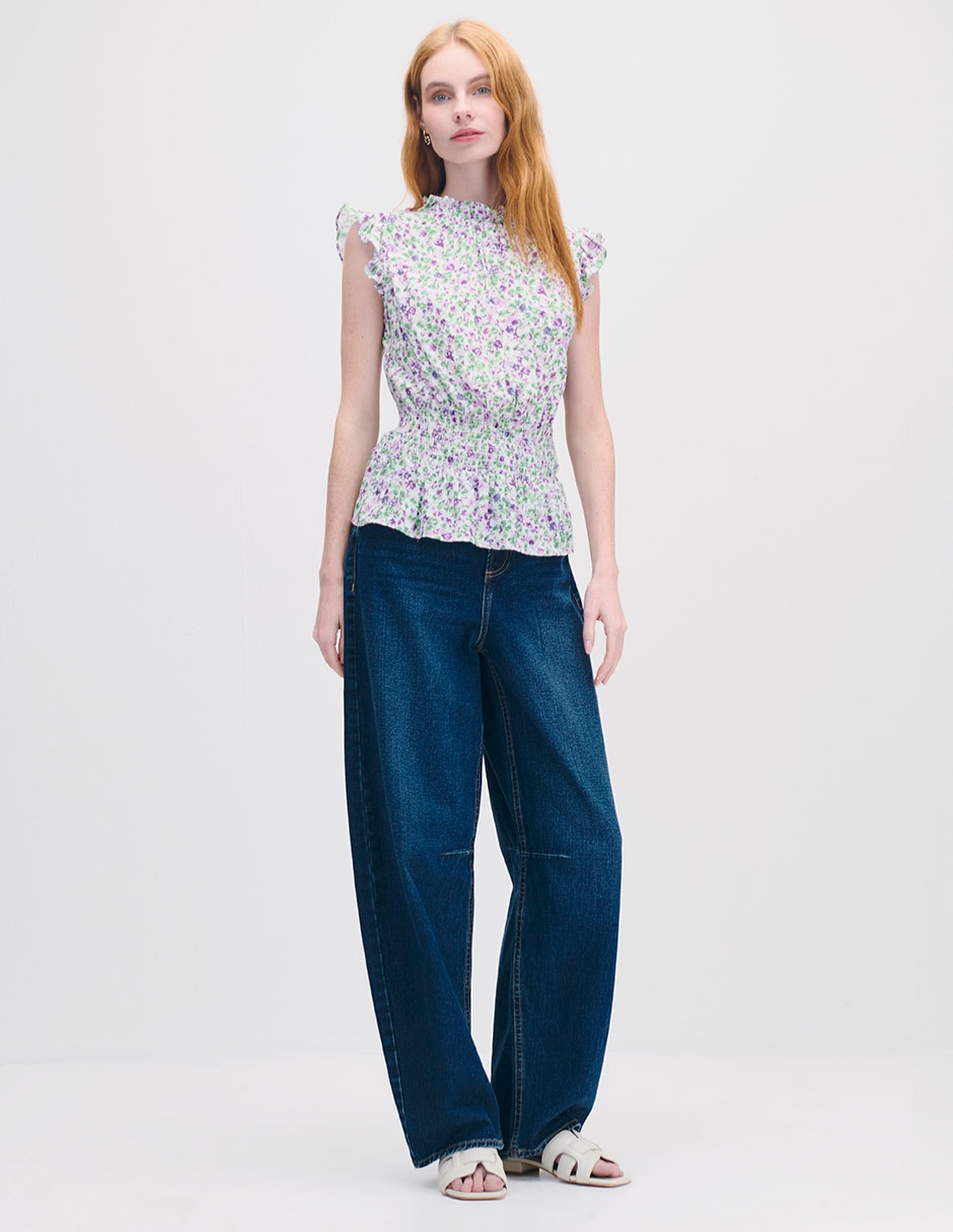 Blusa manga corta para mujer 5